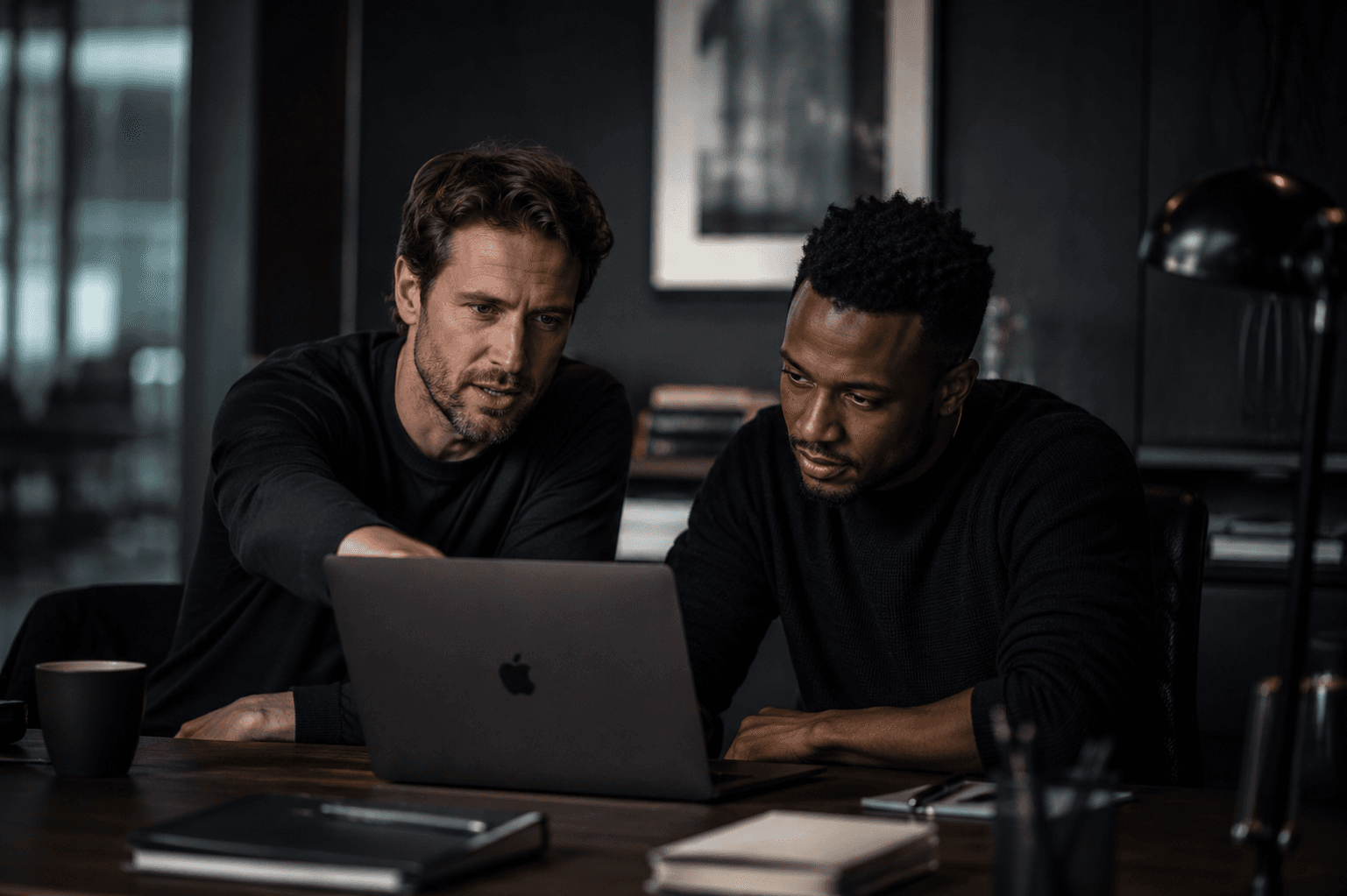 Van Dycke clients in a working session